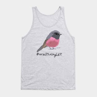 Ornithologist | Pink robin Tank Top